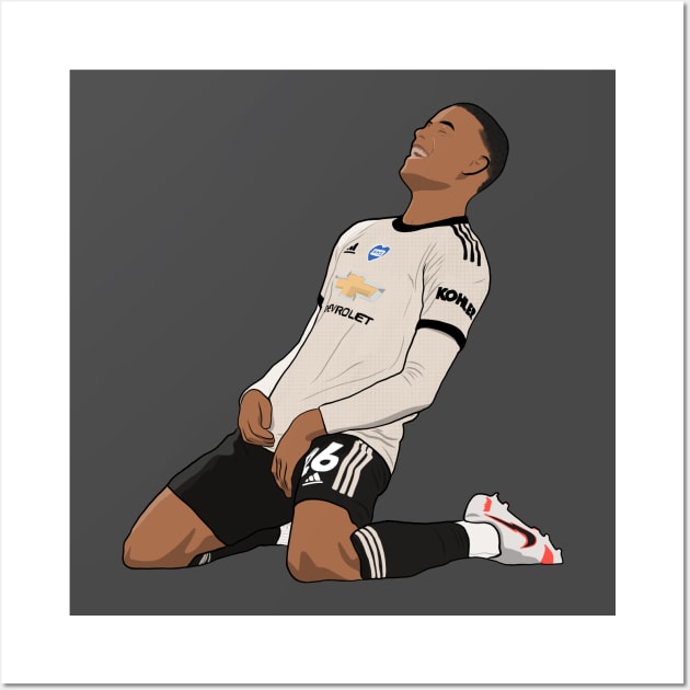 Mason Greenwood Knee Slide Wall Art by Hevding